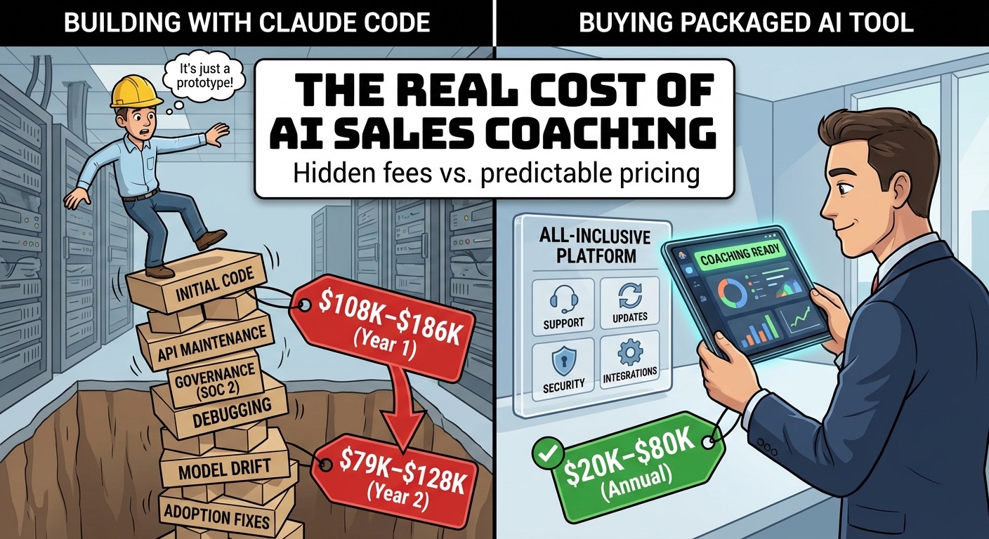 Build vs Buy AI Sales Coaching: The Real Cost of Claude Code